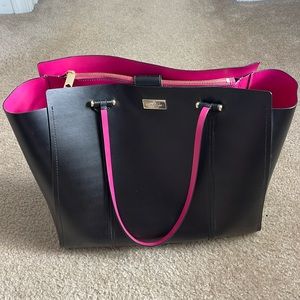 Kate Spade Black & Hot Pink Tote